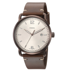Horlogeband Fossil FS5341 Leder Bruin 22mm